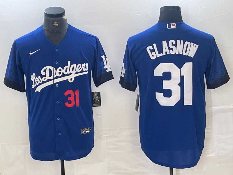 Men's Los Angeles Dodgers #31 Tyler Glasnow Number Blue 2021 City Connect Cool Base Stitched Jersey,We sell and wholesale Men's Los Angeles Dodgers #31 Tyler Glasnow Number Blue 2021 City Connect Cool Base Stitched Jersey on line form chian!